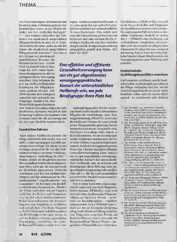 Vorschauseite 5: Advanced Nursing Practice eine Zukunftsperspektive für die Versorgung