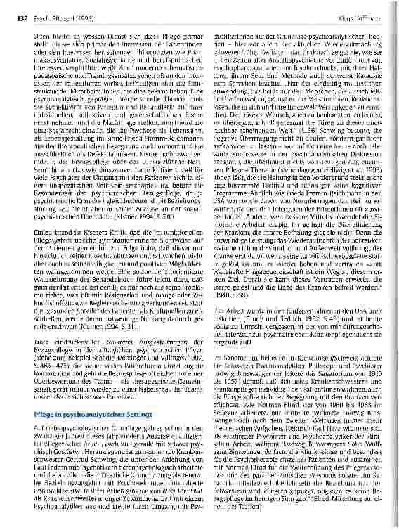Vorschauseite 2: Psychoanalytische Anregungen zur Bezugspflege