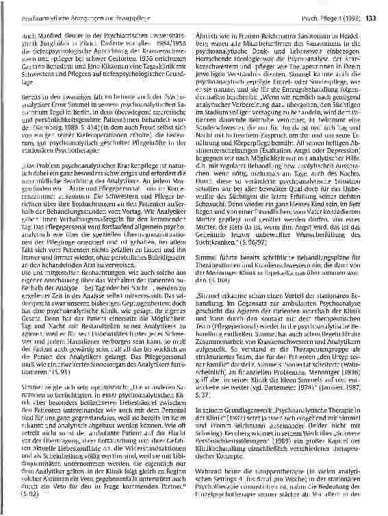 Vorschauseite 3: Psychoanalytische Anregungen zur Bezugspflege