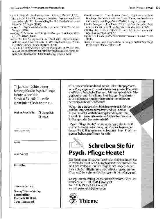 Vorschauseite 5: Psychoanalytische Anregungen zur Bezugspflege