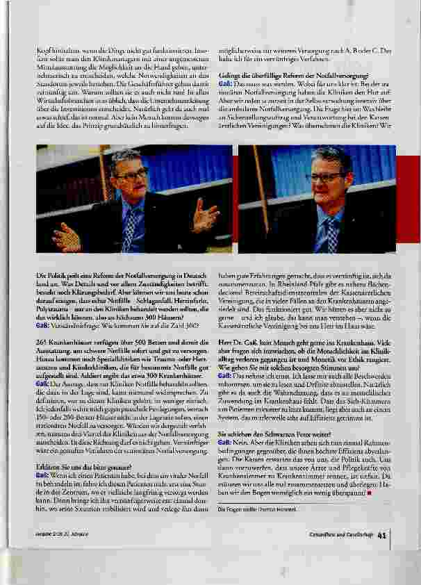 Vorschauseite 4: Wir reden die Kliniken zu oft schlecht
