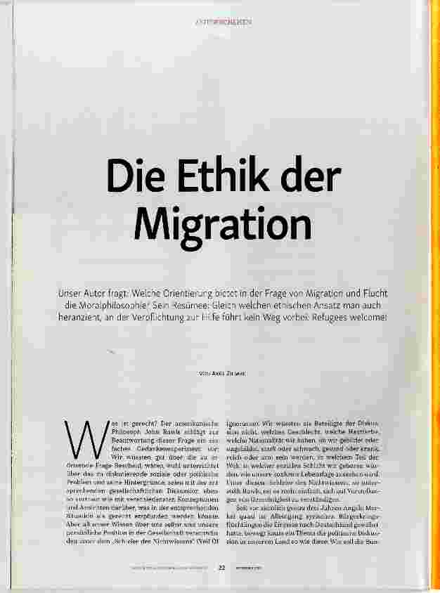 Vorschauseite 1: Die Ethik der Migration