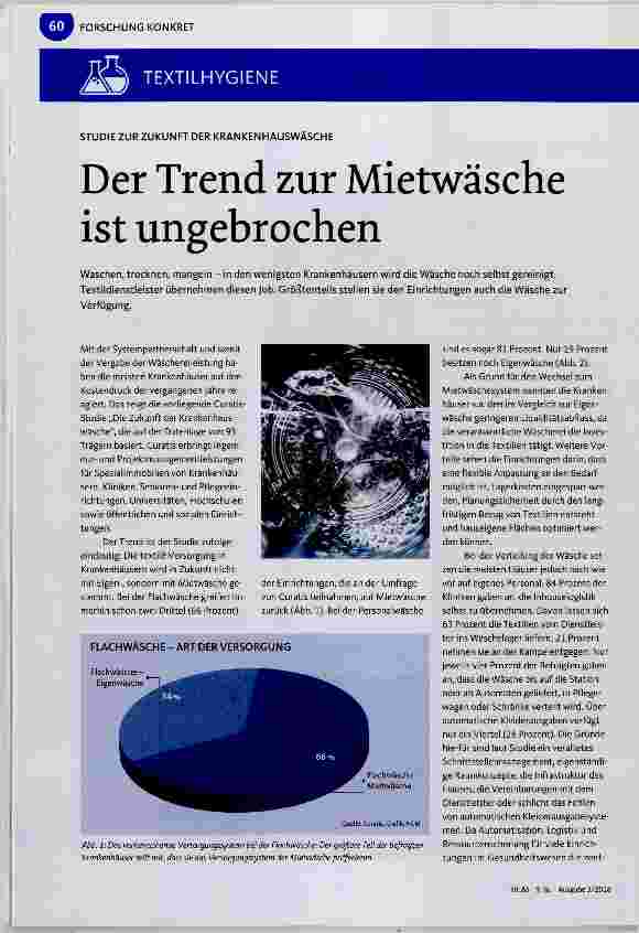 Vorschauseite 1: Der Trend zur Mietwäsche ist ungebrochen