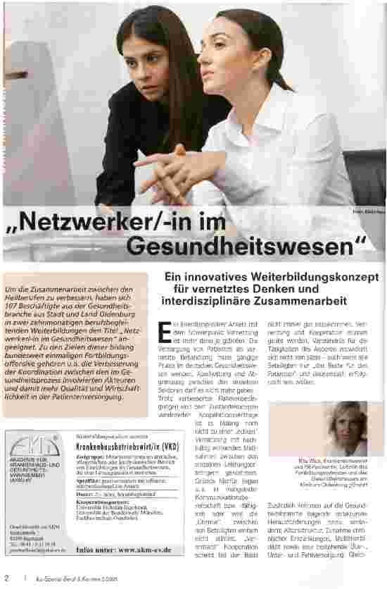 Vorschauseite 1: Netzwerker/-in im Gesundheitswesen
