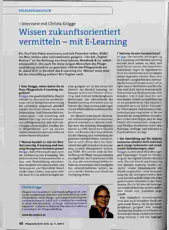 Vorschauseite 1: Wissen zukunftsorientiert vermitteln mit E-Learning
