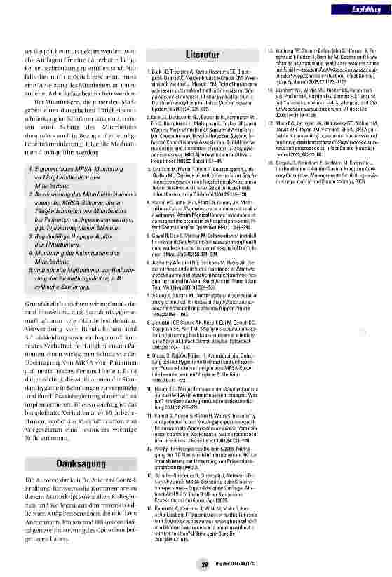 Vorschauseite 5: Consensus-Empfehlung Baden-Württemberg: Umgang mit MRSA-positivem Personal