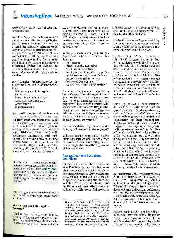 Vorschauseite 6: WEANING - Welche Rolle spielen Intuition und Pflege?