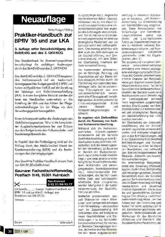 Vorschauseite 3: Mut zum Anpacken und Mut zum Loslassen Umfassende Reorganisation im Projektmanagement im St. Johannisstift