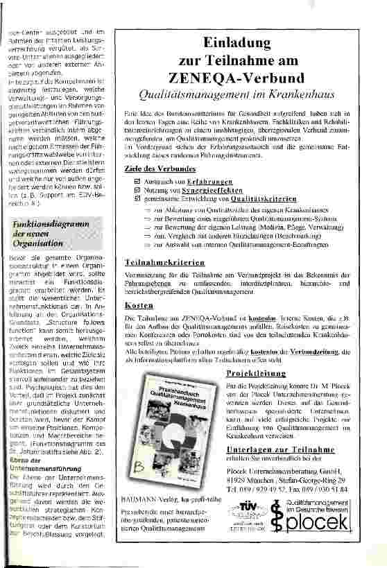 Vorschauseite 6: Mut zum Anpacken und Mut zum Loslassen Umfassende Reorganisation im Projektmanagement im St. Johannisstift