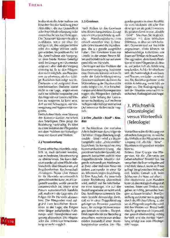 Vorschauseite 3: Verweigerung von Nahrung und Flüssigkeit bei Dementen: Ein ethisches Dilemma
