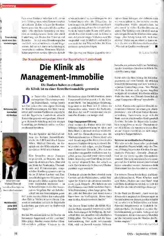 Vorschauseite 3: Leasing-Porzellan und Patientenbilder mit Risikobeteiligung Unkonventionelle Finanzierungsmethoden für Kliniken