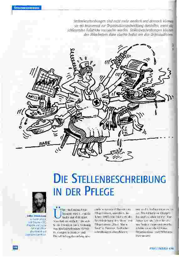Vorschauseite 1: Die Stellenbeschreibung in der Pflege