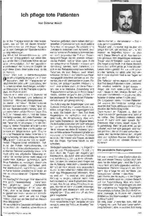 Vorschauseite 1: Ich pflege tote Patienten