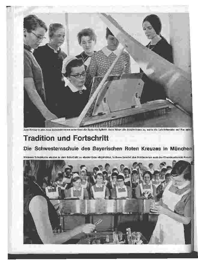 Vorschauseite 1: Tradition und Fortschritt Die Schwesternschule des Bayerischen Roten Kreuzes in München
