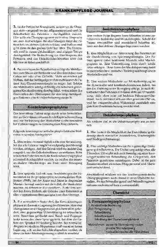 Vorschauseite 4: Aufgaben der Krankengymnastik beim Intensivpatienten