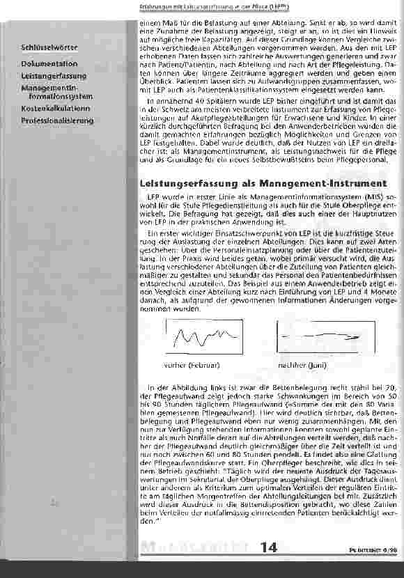 Vorschauseite 2: Erfahrungen mit der Leistungserfassung in der Pflege (LEP)