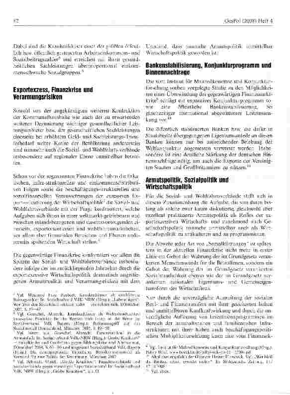 Vorschauseite 2: In der Krise wird Armutspolitik zur Wirtschaftspolitik: Strategische Herausforderungen für die Verbände des Sozialen und der Wohlfahrt