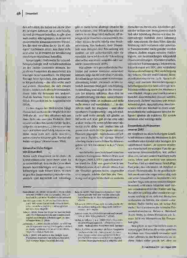 Vorschauseite 2: Stilles Leid Die schweren Folgen von Einsamkeit