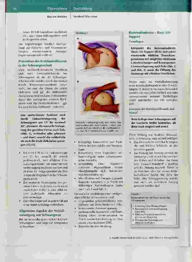 Vorschauseite 3: Die kardiopulmonale Reanimation der Schwangeren