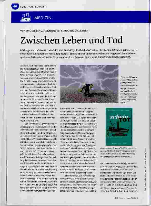 Vorschauseite 1: Zwischen Leben und Tod