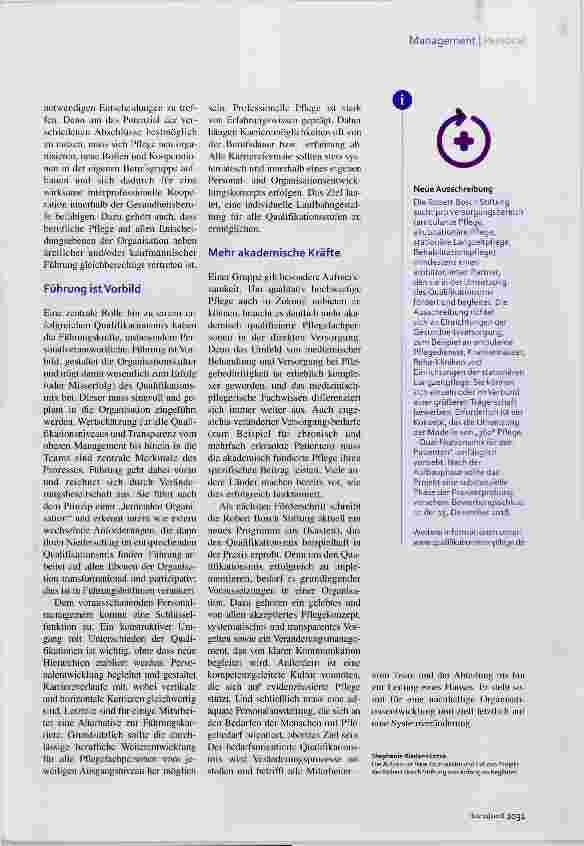 Vorschauseite 2: Projekt 360° Pflege Qualifikationsmix in der Pflege