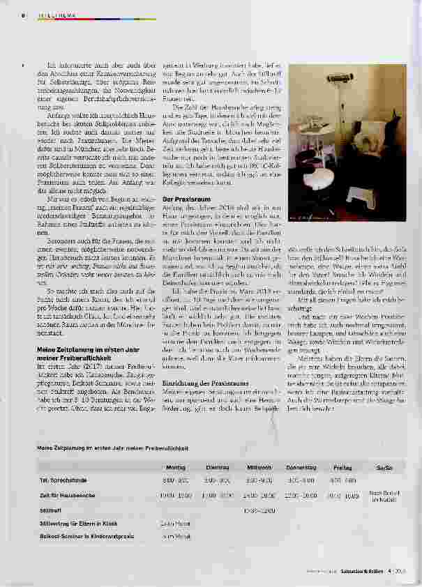 Vorschauseite 2: Ein Beispiel für den Aufbau einer Praxis für Stillberatung