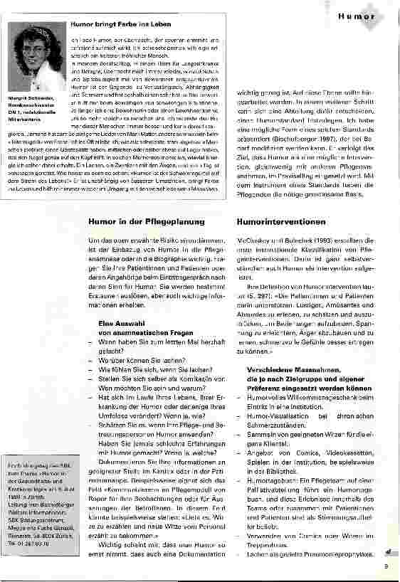 Vorschauseite 4: Humor als Pflegekonzept