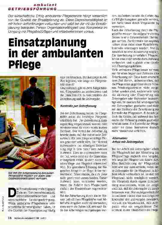Vorschauseite 1: Einsatzplanung in der ambulanten Pflege