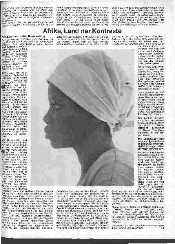 Vorschauseite 2: Afrika - Land der Entscheidung Ein Bericht über die besondere Situation d.Krankenpflege in Südafrika