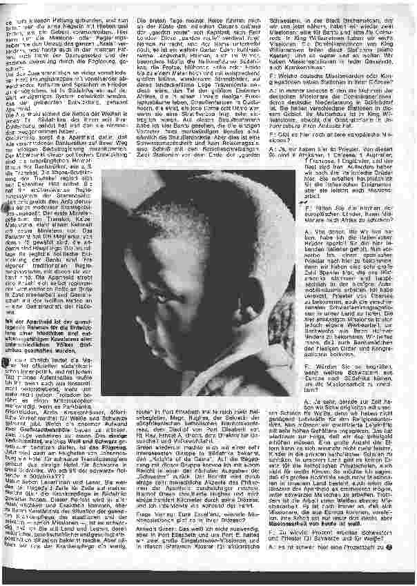 Vorschauseite 4: Afrika - Land der Entscheidung Ein Bericht über die besondere Situation d.Krankenpflege in Südafrika