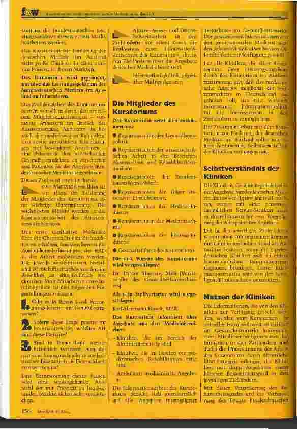 Vorschauseite 4: Kuratorium zur Förderung der deutschen Medizin im Ausland e. V. Konzept des Bundesverbandes Deutscher Privatkrankenanstalten e. V.