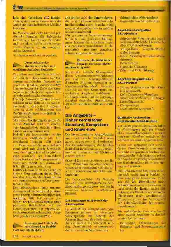 Vorschauseite 6: Kuratorium zur Förderung der deutschen Medizin im Ausland e. V. Konzept des Bundesverbandes Deutscher Privatkrankenanstalten e. V.