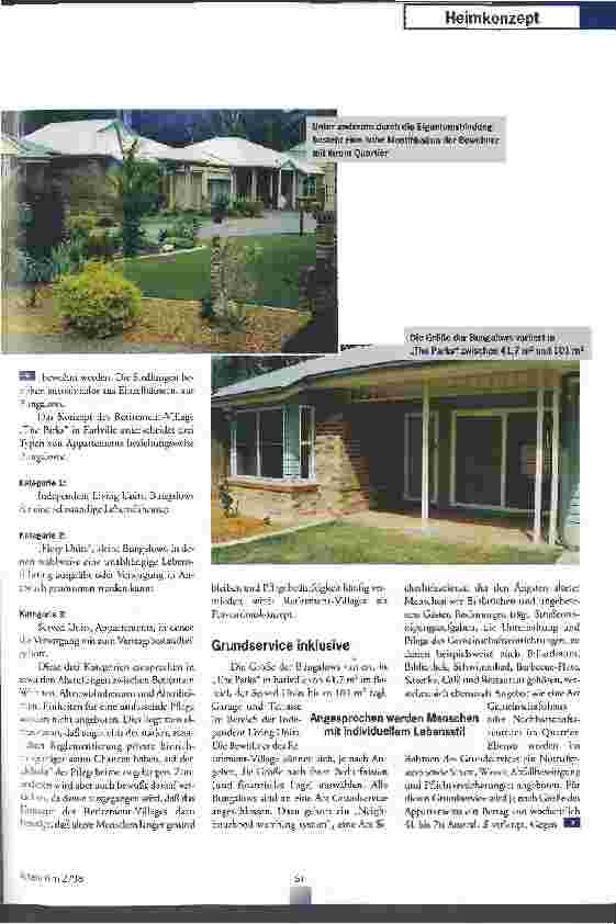 Vorschauseite 2: Altenwohnviertel Retirement-Villages in Australien