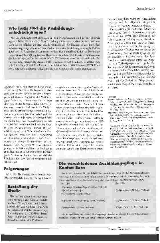 Vorschauseite 4: Die Bedeutung von Ausbildungsentschädigungen und Teilzeitprogrammen für ältere SchülerInnen der Pflegeberufe