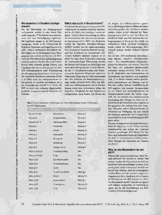 Vorschauseite 3: Hält Denken und Fühlen aktiv Kognitive Stimulationstherapie (KST) bei Demenz