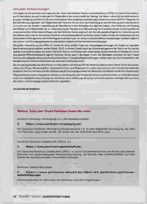 Vorschauseite 5: MENSCHEN MIT PARKINSONSYNDROM PFLEGEN UND BETREUEN
