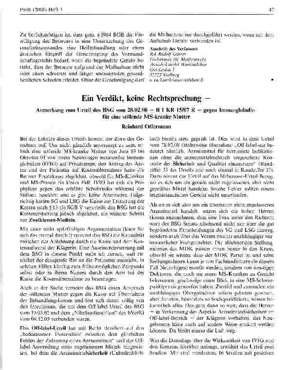 Vorschauseite 1: Ein Verdikt, keine Rechtsprechung