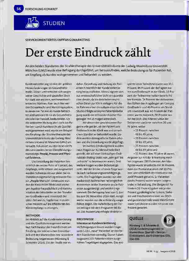 Vorschauseite 1: Der erste Eindruck zählt