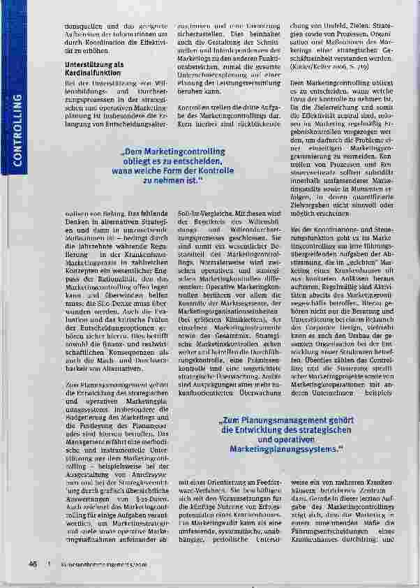 Vorschauseite 3: Marketingcontrolling im Krankenhaus