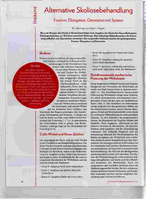 Vorschauseite 1: Alternative Skoliosebehandlung