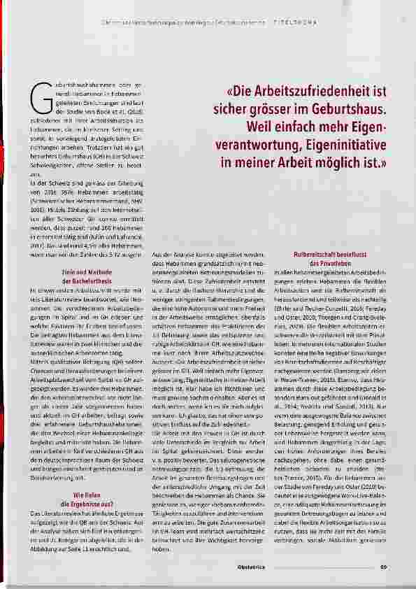 Vorschauseite 2: Chancen und Herausforderungen auf dem Weg zur Geburtshaushebamme