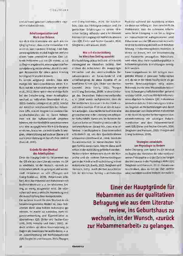 Vorschauseite 3: Chancen und Herausforderungen auf dem Weg zur Geburtshaushebamme
