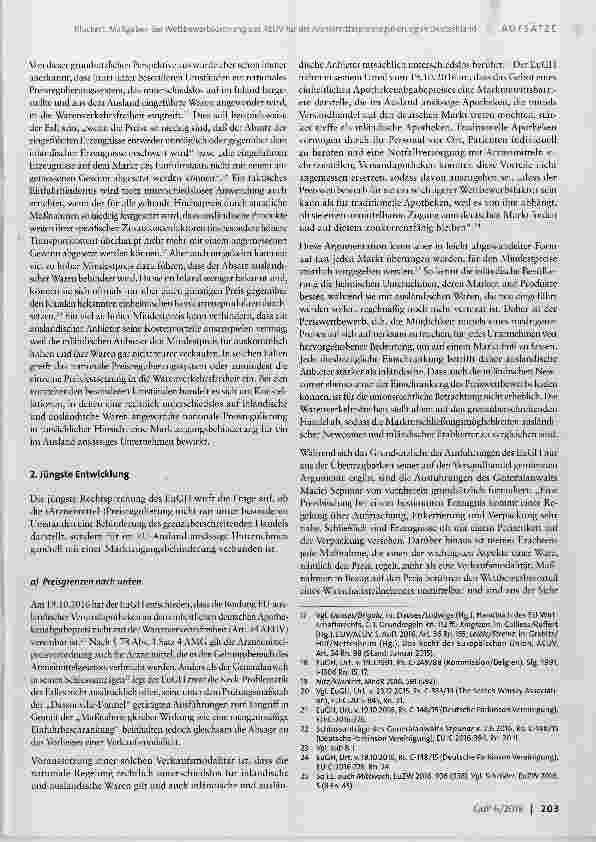 Vorschauseite 3: Maßgaben der Wettbewerbsordnung des AEUV für die Arzneimittelpreisregulierung in Deutschland