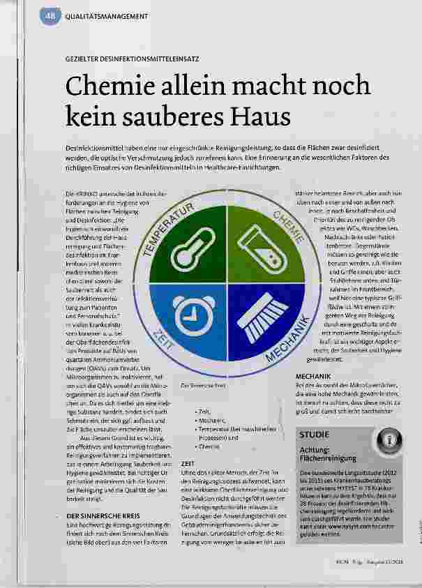 Vorschauseite 1: Chemie allein macht noch kein sauberes Haus