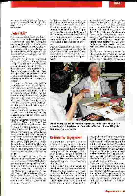 Vorschauseite 3: Hilfe - ich brenne! Burout-Syndrom beim Pflegepersonal