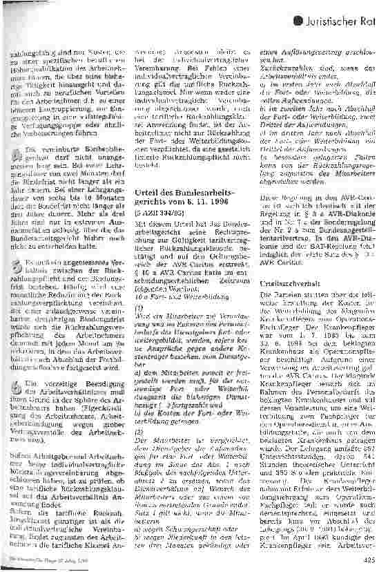 Vorschauseite 2: Rückzahlung von Weiterbildungskosten