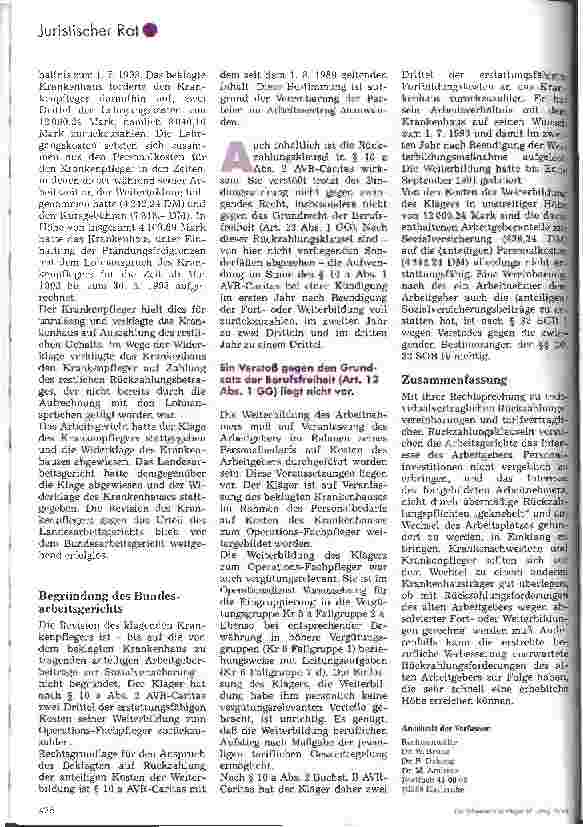 Vorschauseite 3: Rückzahlung von Weiterbildungskosten