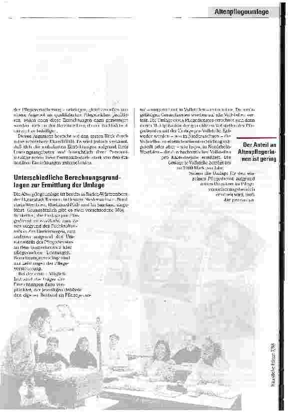 Vorschauseite 2: Wer zahlt dabei drauf? Auswirkungen der Altenpflegeumlage auf die Häusliche Pflege