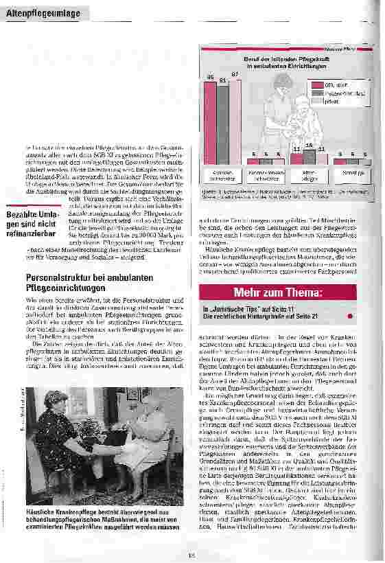 Vorschauseite 3: Wer zahlt dabei drauf? Auswirkungen der Altenpflegeumlage auf die Häusliche Pflege