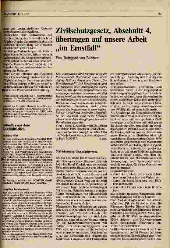 Vorschauseite 1: Zivilschutzgesetz, Abschnitt 4, übertragen auf unsere Arbeit im Ernstfall